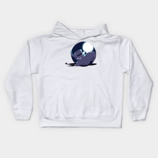 Golang White Thief under Moon light Kids Hoodie